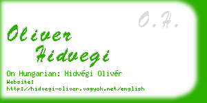 oliver hidvegi business card
