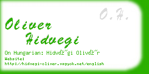 oliver hidvegi business card